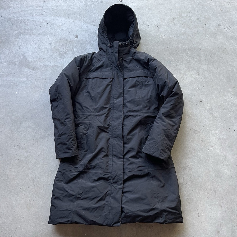 The North Face Arctic Parka Womens Large Black Goose Down Hooded Puffer Jacket
